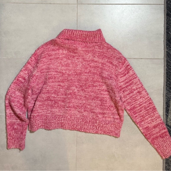 Francesca's Collections Pink Cowl Neck Sweater - Picture 8 of 8